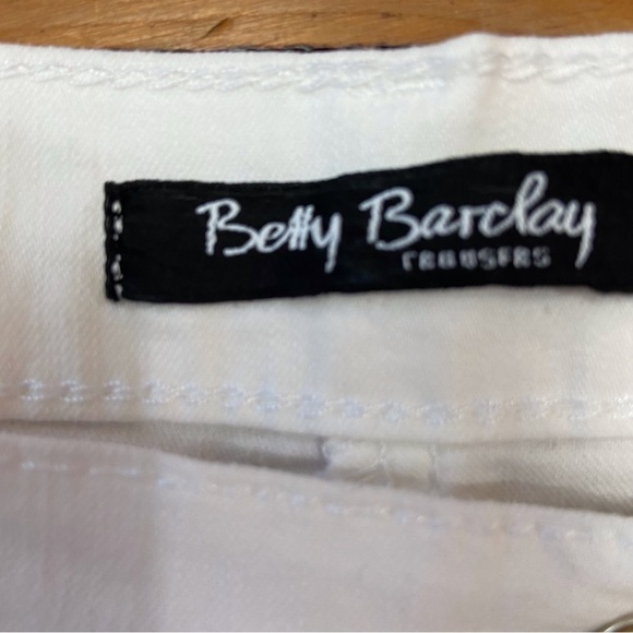 BETTY Barclay trousers white denim Perfect body high rise jeans plus size 16 - Picture 3 of 16